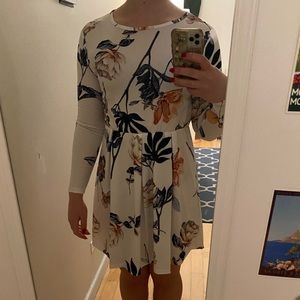 Floral long sleeve dress
